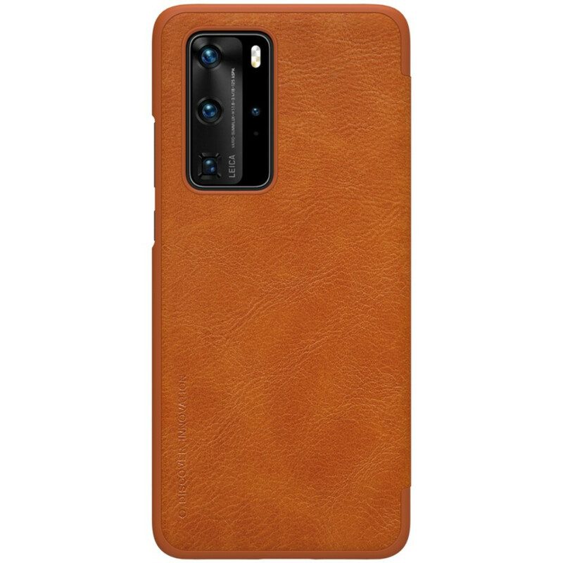 Folio Cover Huawei P40 Pro Custodia in pelle Nillkin Della Serie Qin