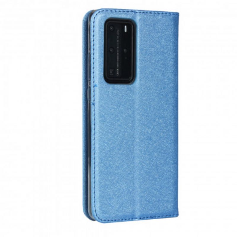 Folio Cover Huawei P40 Pro Custodia in pelle Stile In Morbida Pelle Con Cinturino