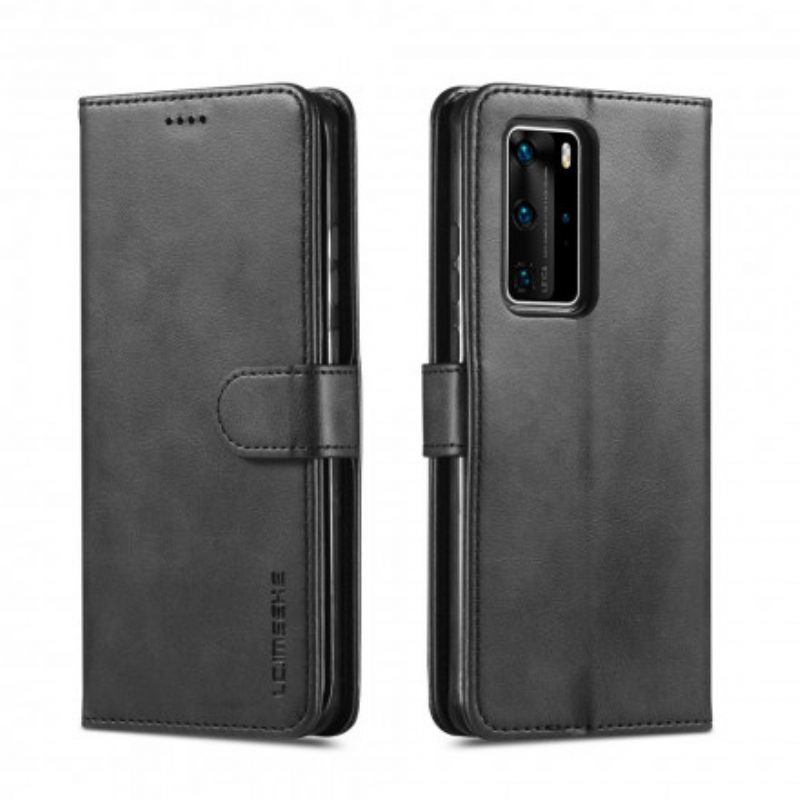 Folio Cover Huawei P40 Pro Lc.imeeke Effetto Pelle