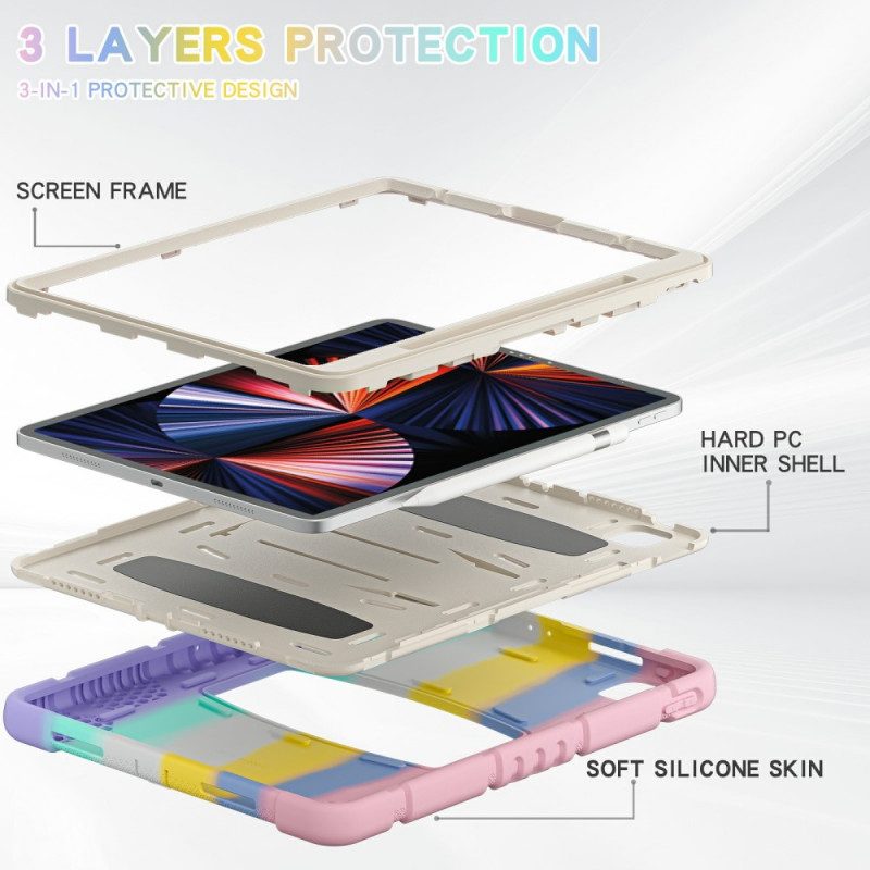 Cover iPad Pro 12.9" (2021) Tripla Protezione Con Supporto Colorato