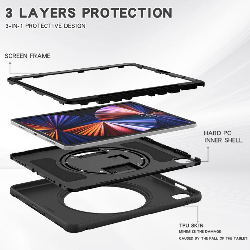 Cover iPad Pro 12.9" (2021) Ultra Resistente Con Cinturino E Supporto