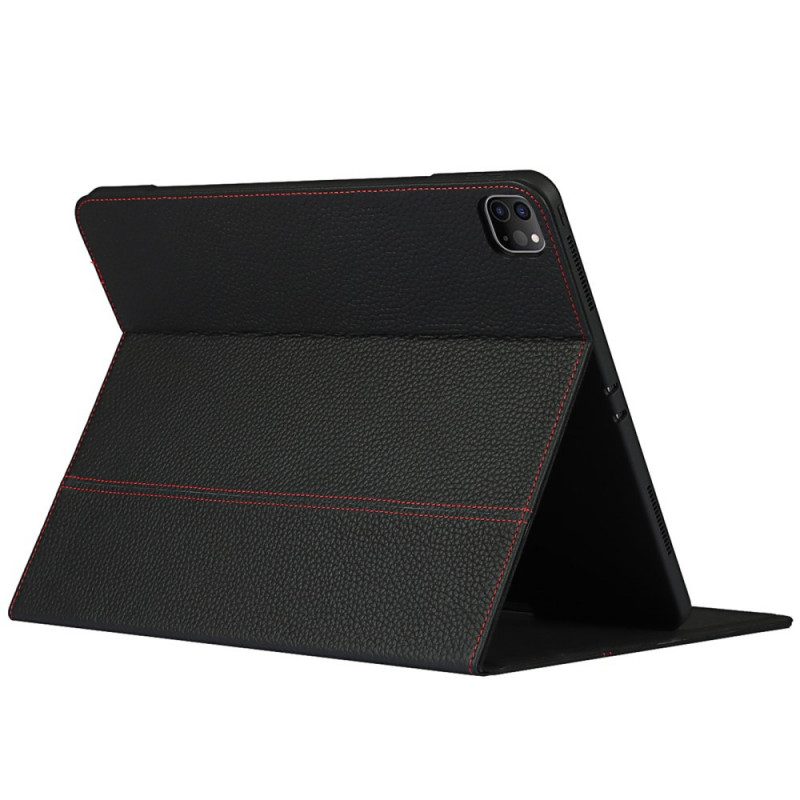 Folio Cover iPad Pro 12.9" (2021) Vera Pelle Di Litchi