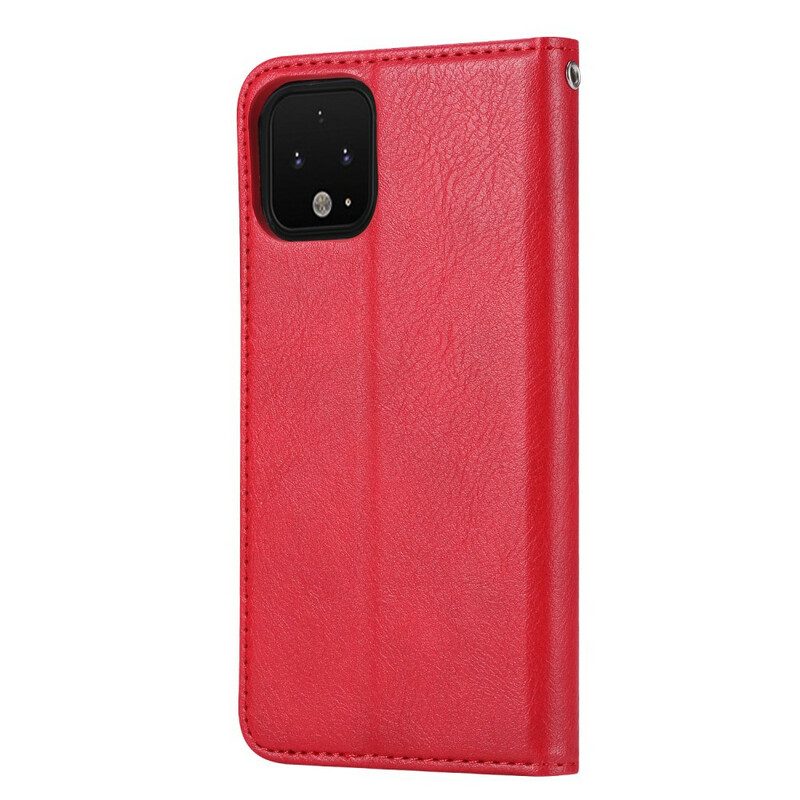 Folio Cover Google Pixel 4 Custodia in pelle Portacarte In Ecopelle