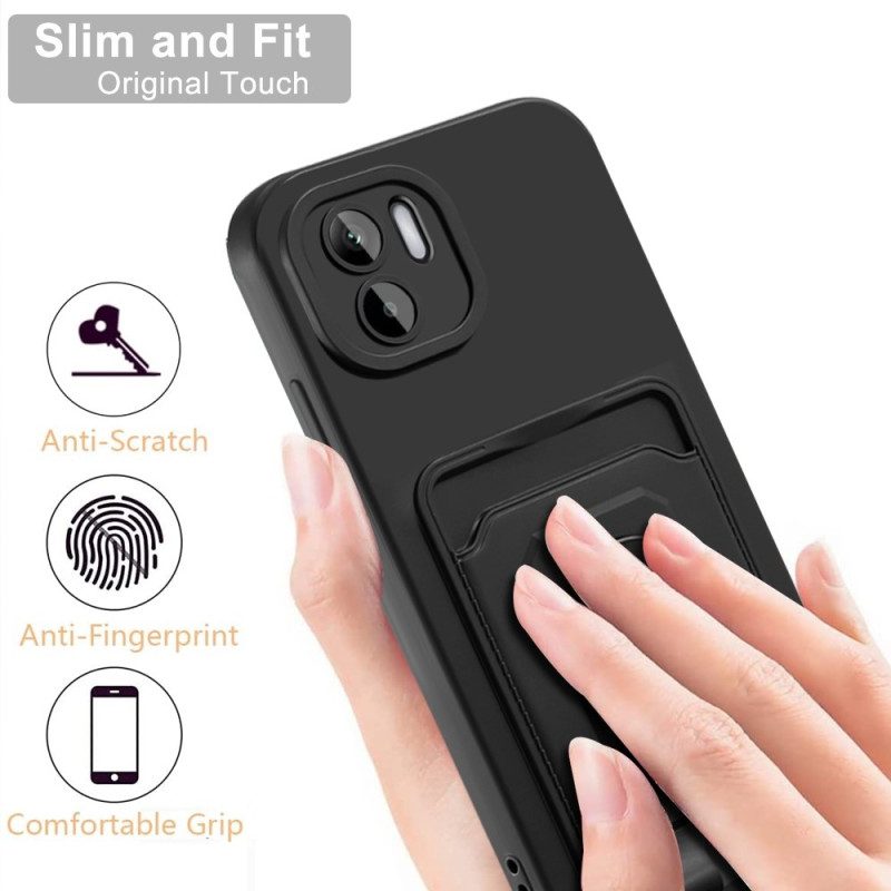 Cover Xiaomi Redmi A1 Coulisse Con Porta Carte E Anello Di Sostegno