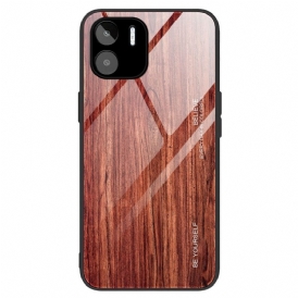 Cover Xiaomi Redmi A1 Design In Legno Vetro Temperato