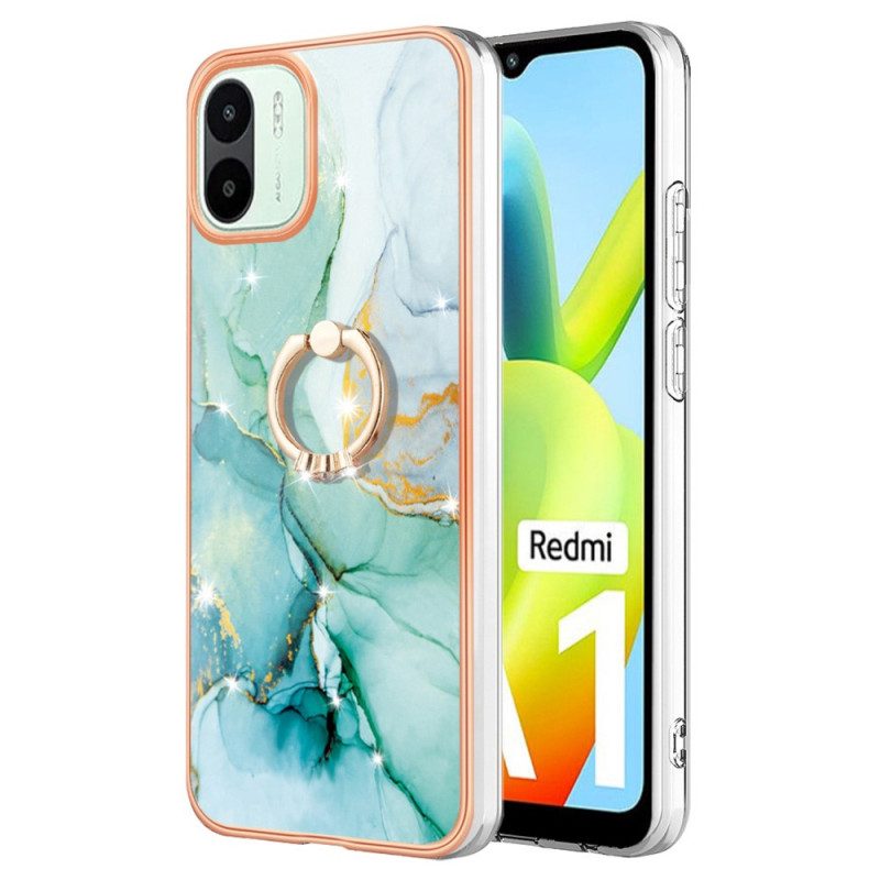 Cover Xiaomi Redmi A1 Marmo Con Supporto Ad Anello