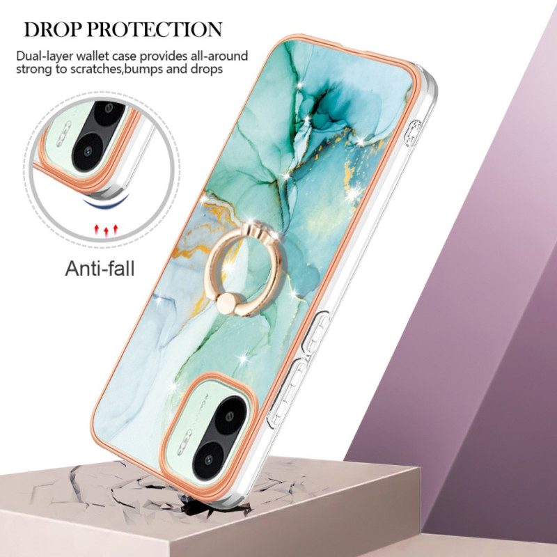 Cover Xiaomi Redmi A1 Marmo Con Supporto Ad Anello