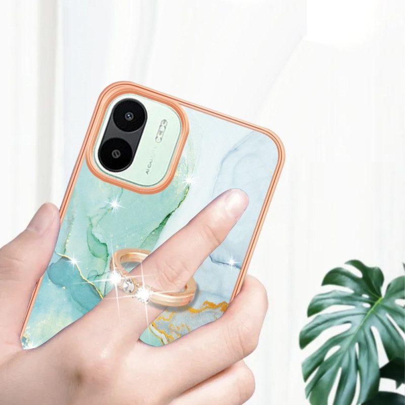 Cover Xiaomi Redmi A1 Marmo Con Supporto Ad Anello