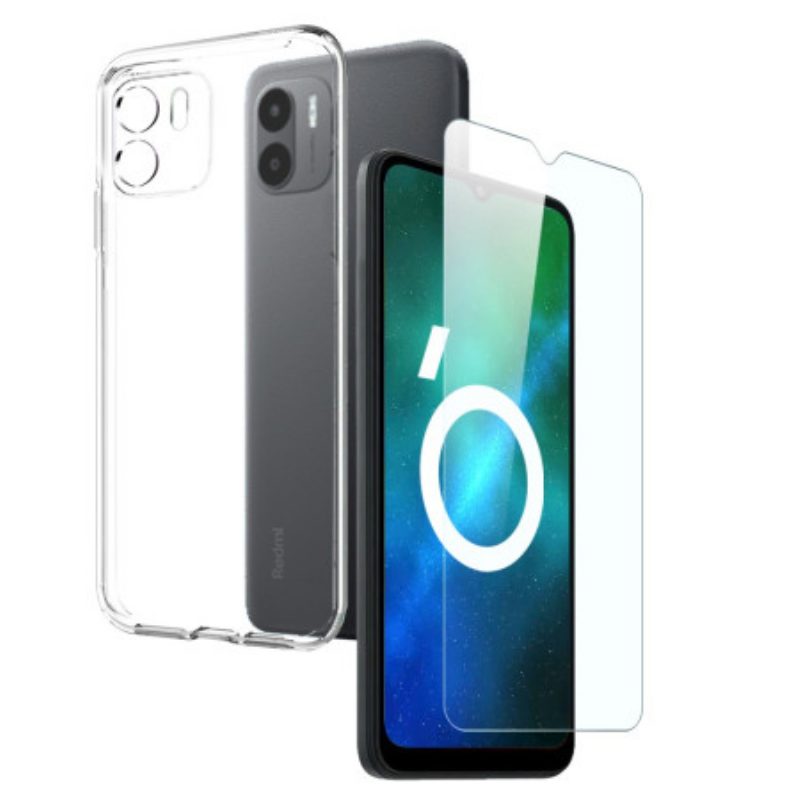 Cover Xiaomi Redmi A1 Trasparente Con Protezione Per Lo Schermo