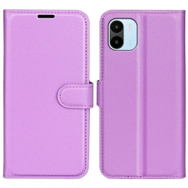 Custodia in pelle Xiaomi Redmi A1 Classico Effetto Pelle Litchi