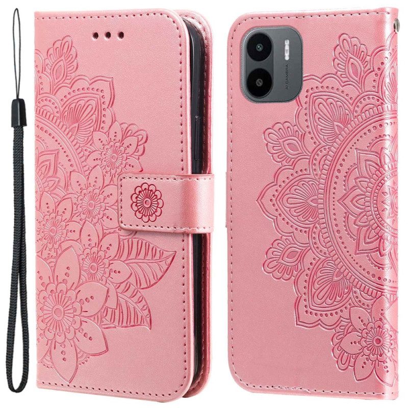 Custodia in pelle Xiaomi Redmi A1 Fiore Mandala