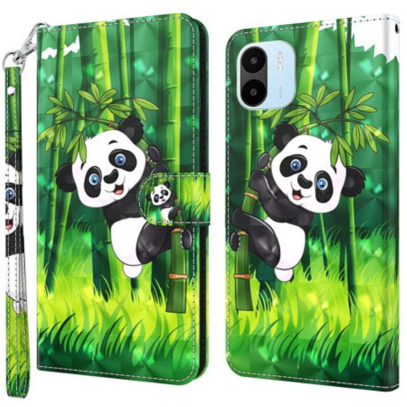 Custodia in pelle Xiaomi Redmi A1 Panda E Bambù