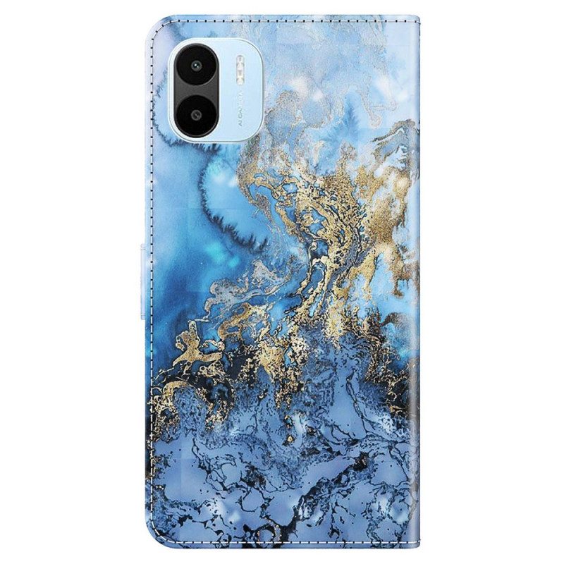 Custodia in pelle Xiaomi Redmi A1 Stile In Marmo Strappy