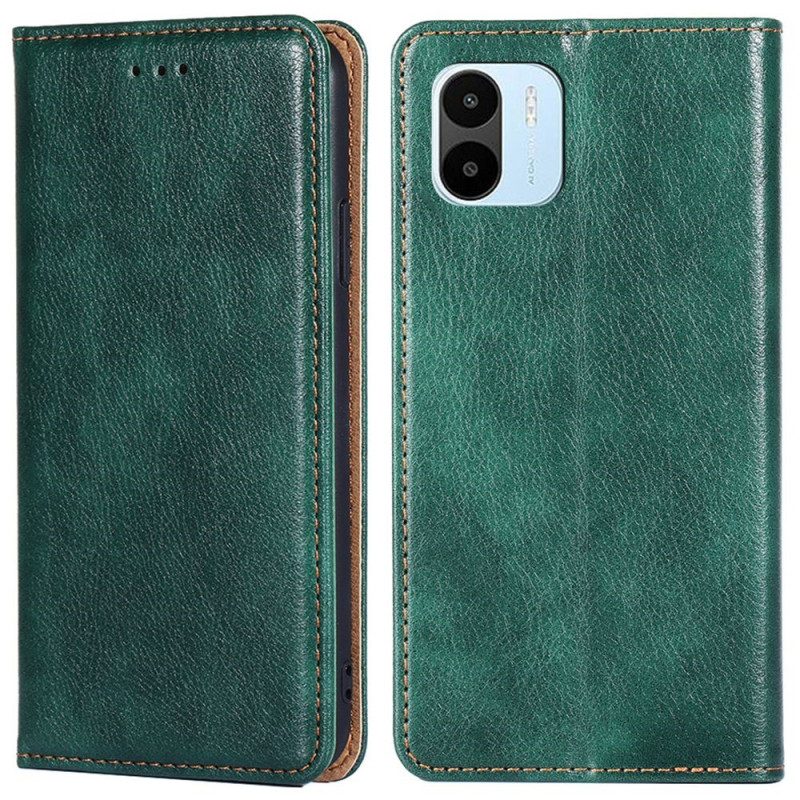 Folio Cover Xiaomi Redmi A1 Custodia in pelle Cuciture In Ecopelle