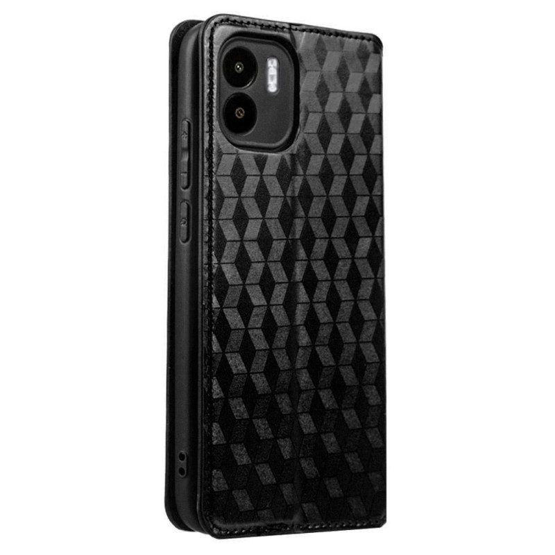 Folio Cover Xiaomi Redmi A1 Custodia in pelle Effetto Pelle Cubo 3d