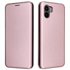 Folio Cover Xiaomi Redmi A1 Custodia in pelle Fibra Di Carbonio