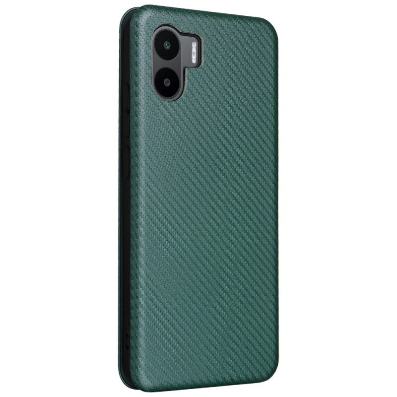 Folio Cover Xiaomi Redmi A1 Custodia in pelle Fibra Di Carbonio