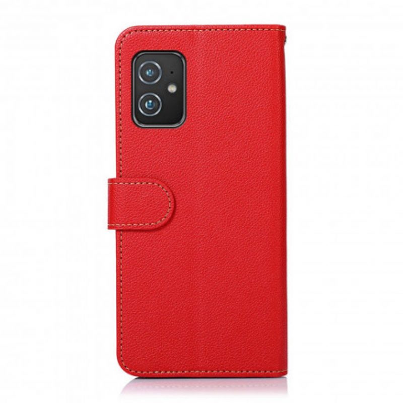 Custodia A Portafoglio Asus Zenfone 8 Lychee Style Rfid Khazneh