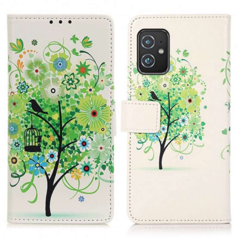 Custodia in pelle Asus Zenfone 8 Albero In Fiore