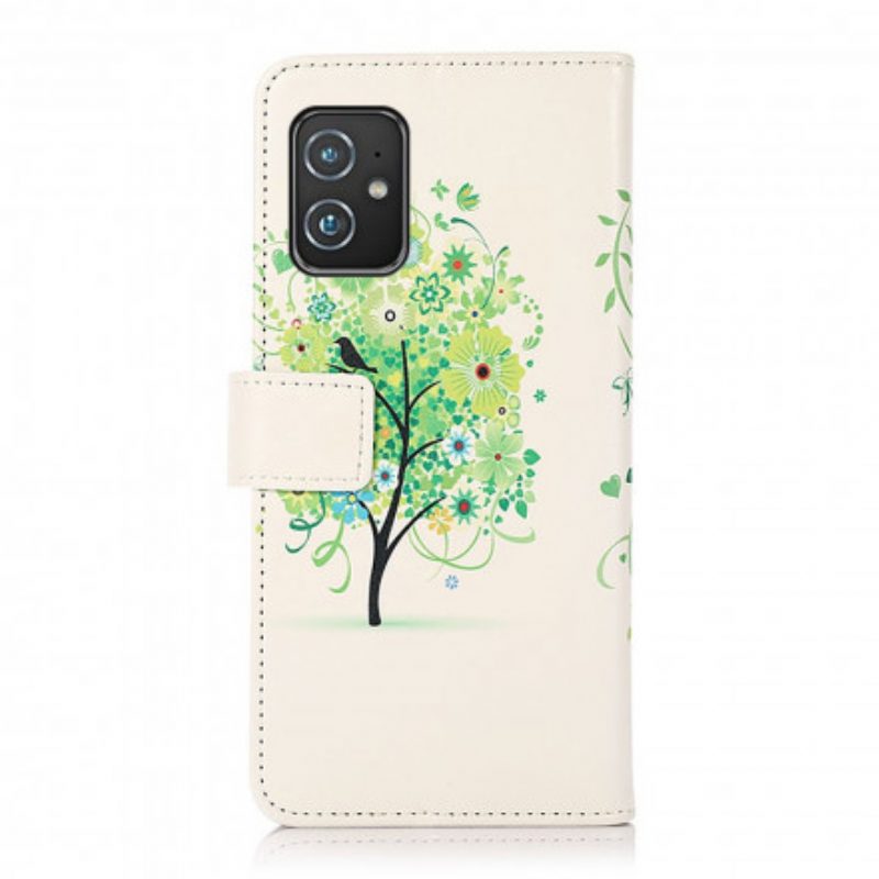 Custodia in pelle Asus Zenfone 8 Albero In Fiore