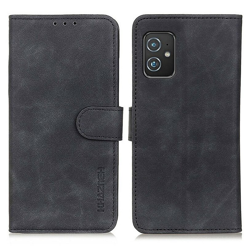 Custodia in pelle Asus Zenfone 8 Effetto Pelle Vintage Opaca Khazneh