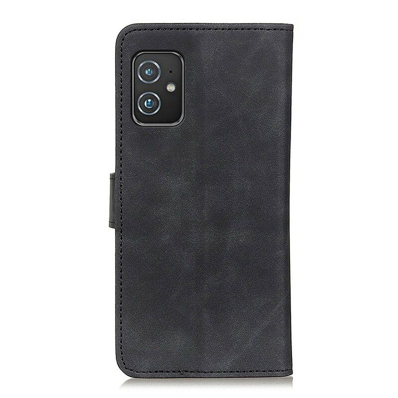 Custodia in pelle Asus Zenfone 8 Effetto Pelle Vintage Opaca Khazneh