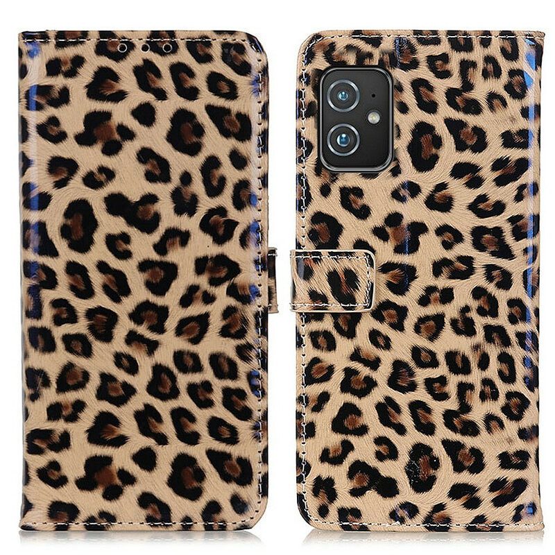 Custodia in pelle Asus Zenfone 8 Leopardo Semplice