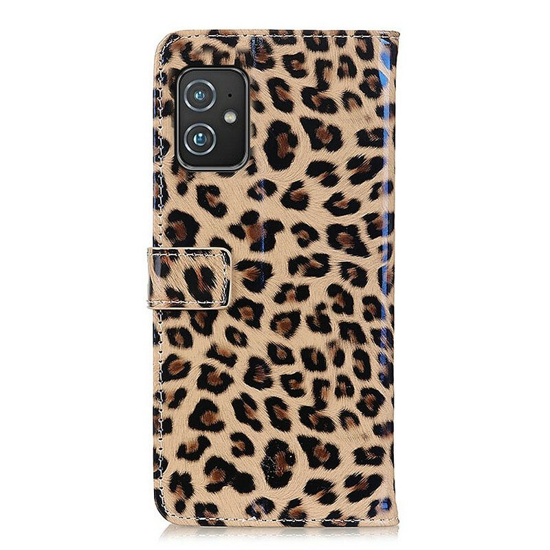 Custodia in pelle Asus Zenfone 8 Leopardo Semplice