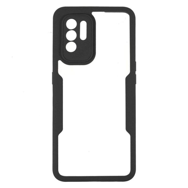 Cover Oppo A94 5G Bordi Colorati Trasparenti Ibridi