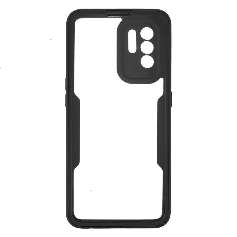 Cover Oppo A94 5G Bordi Colorati Trasparenti Ibridi