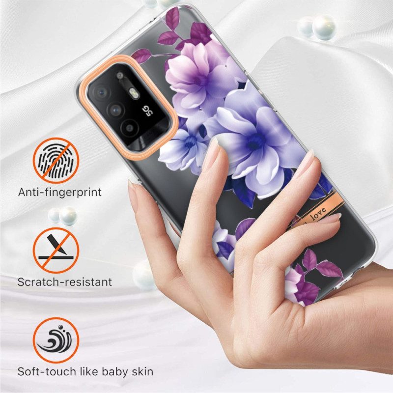 Cover Oppo A94 5G Fiori Viola