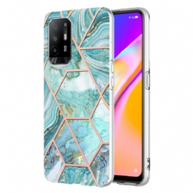 Cover Oppo A94 5G Marmo Geometrico Appariscente