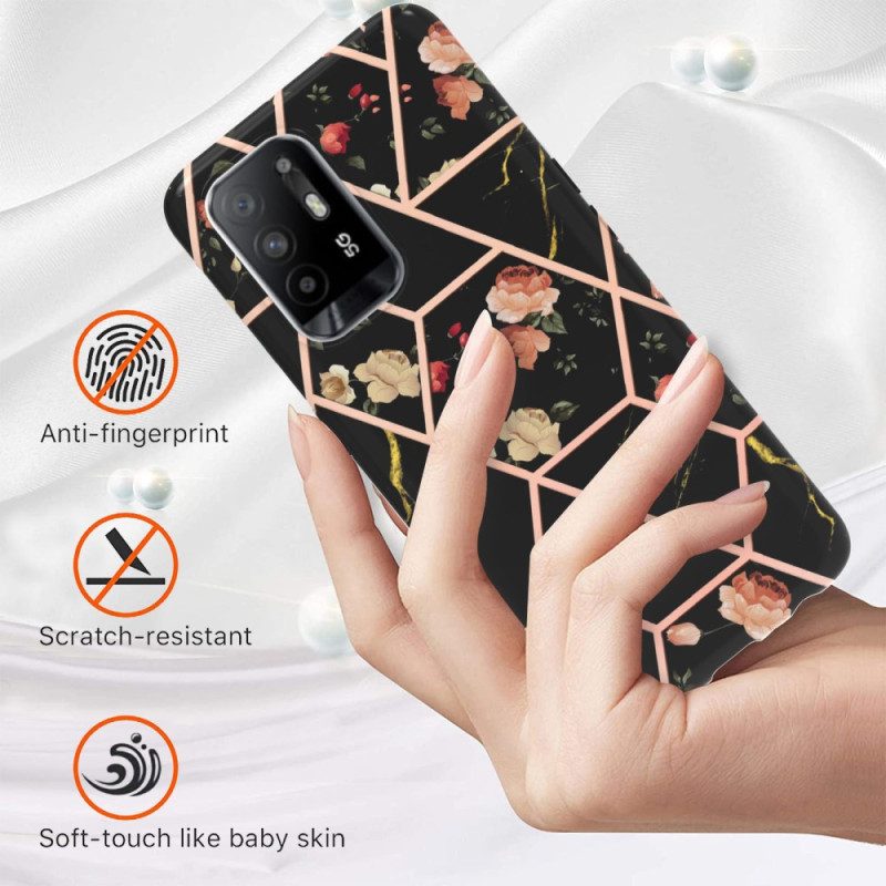 Cover Oppo A94 5G Marmo Geometrico Colorato