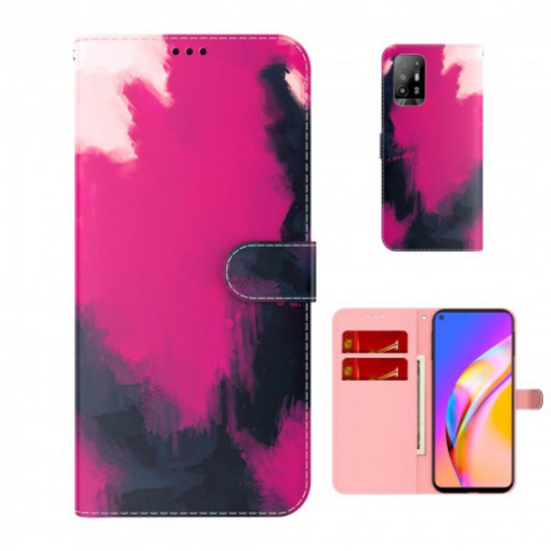 Custodia in pelle Oppo A94 5G Acquerello