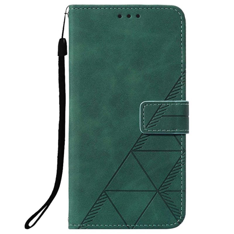 Custodia in pelle Oppo A94 5G Ecopelle Con Cinturino