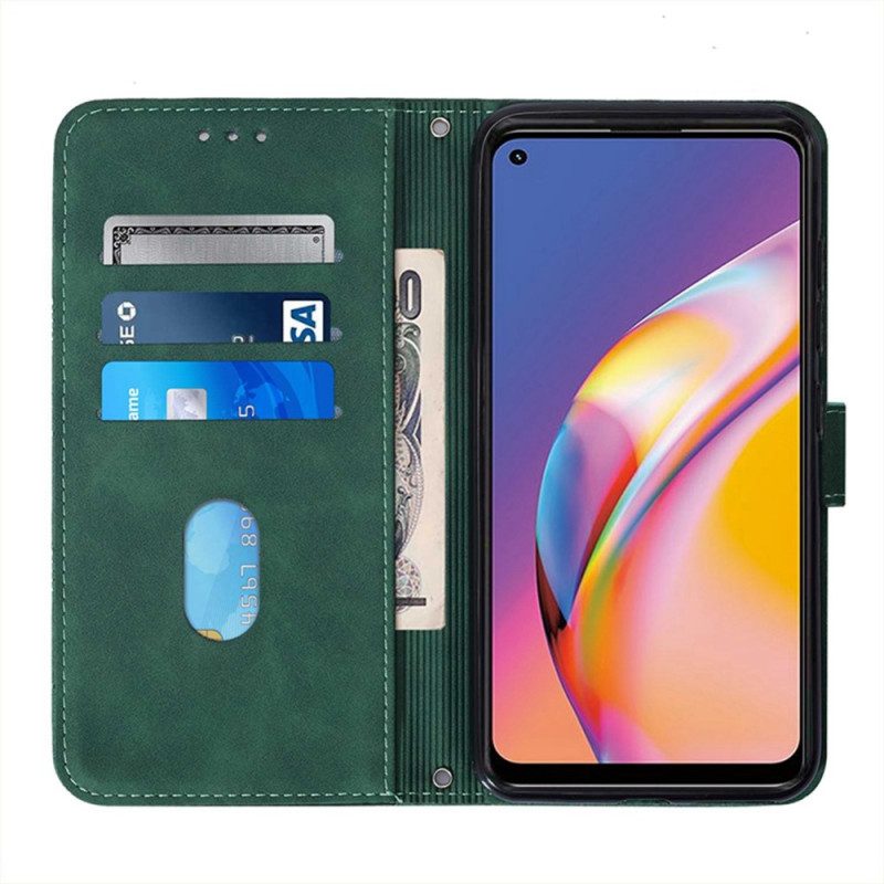 Custodia in pelle Oppo A94 5G Ecopelle Con Cinturino