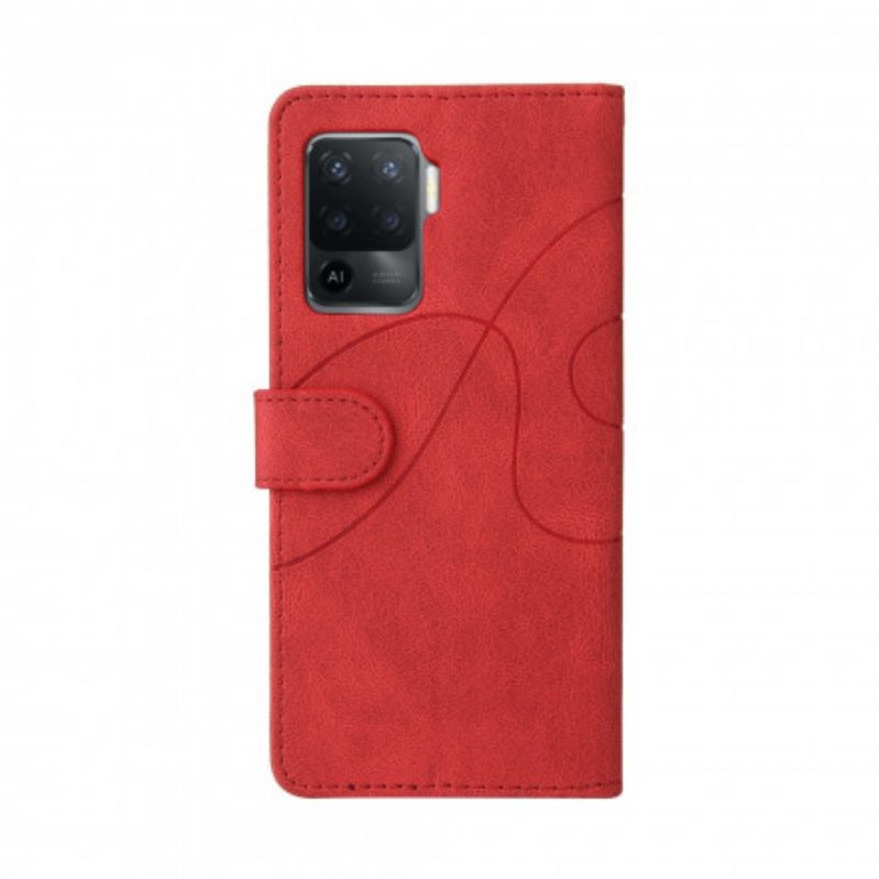 Custodia in pelle Oppo A94 5G Ecopelle Firmata Bicolore