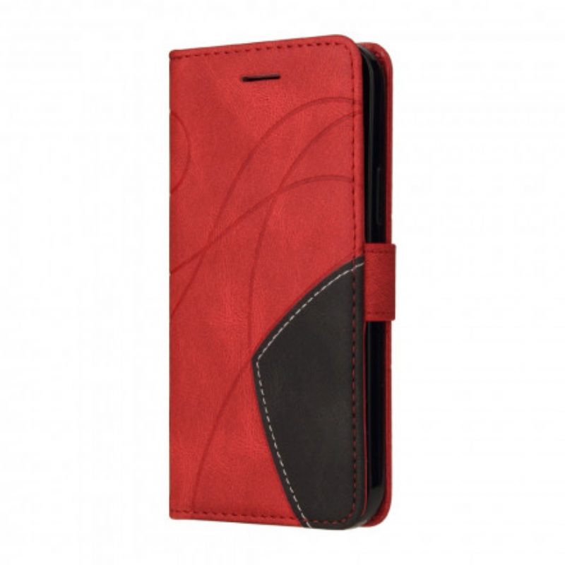 Custodia in pelle Oppo A94 5G Ecopelle Firmata Bicolore