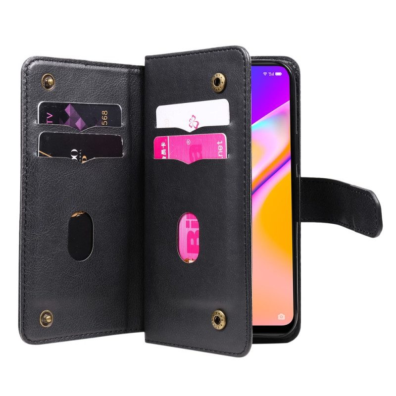 Custodia in pelle Oppo A94 5G Portacarte In Ecopelle