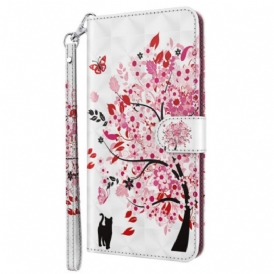 Folio Cover Oppo A94 5G Albero Di Rose Con Cordino