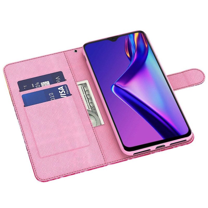 Folio Cover Oppo A94 5G Albero Di Rose Con Cordino