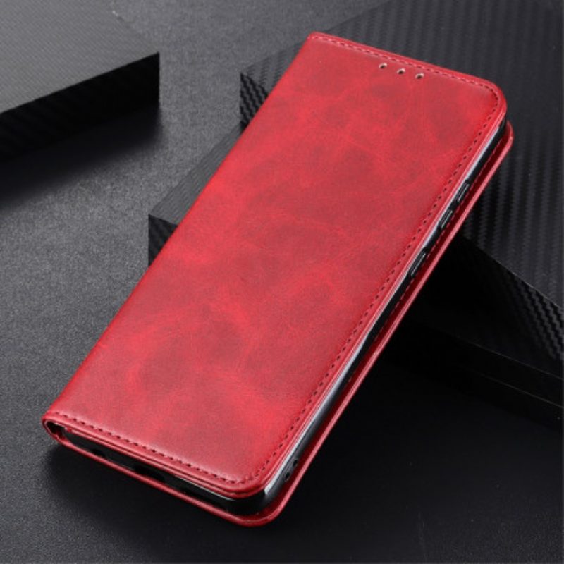 Folio Cover Oppo A94 5G Custodia in pelle Pelle Crosta Eleganza