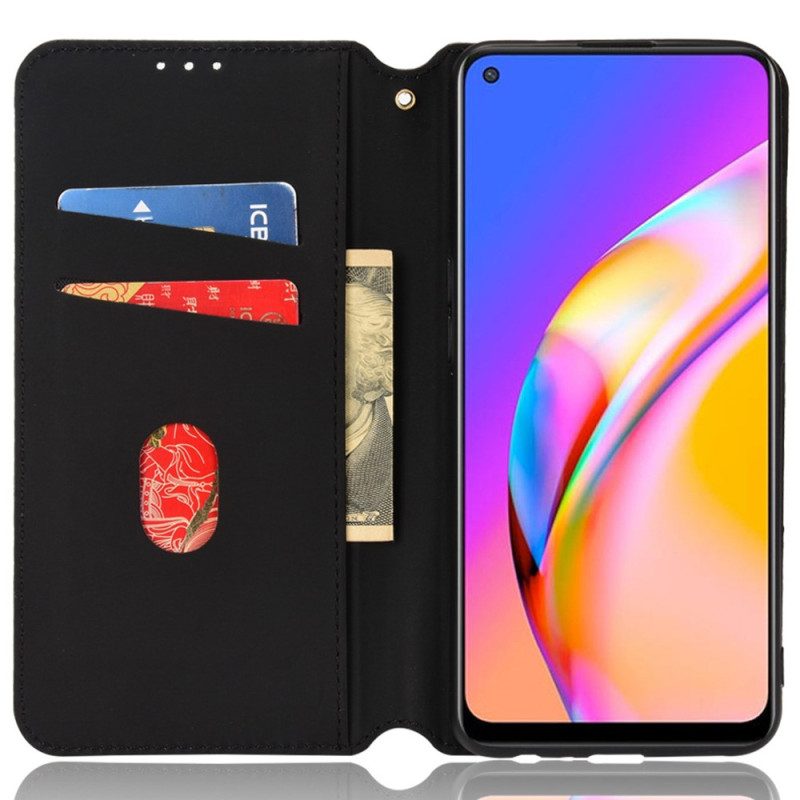 Folio Cover Oppo A94 5G Custodia in pelle In Ecopelle