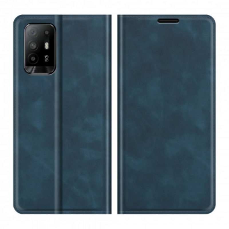 Folio Cover Oppo A94 5G Custodia in pelle Effetto Pelle Morbida