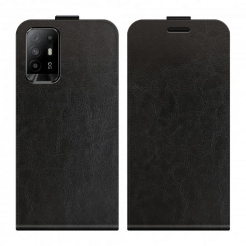 Folio Cover Oppo A94 5G Custodia in pelle Patta Verticale Effetto Pelle