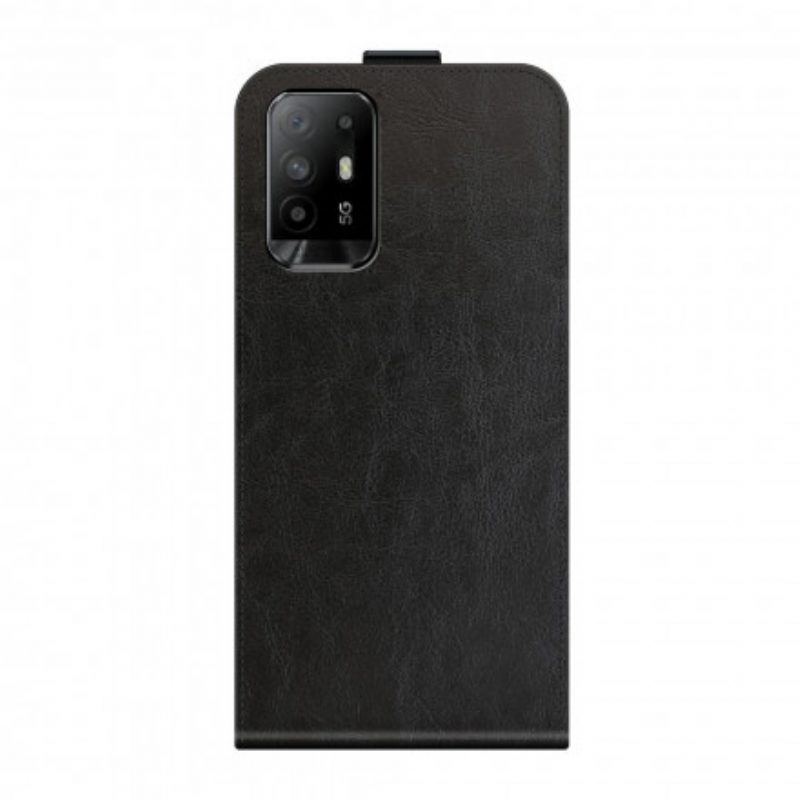 Folio Cover Oppo A94 5G Custodia in pelle Patta Verticale Effetto Pelle