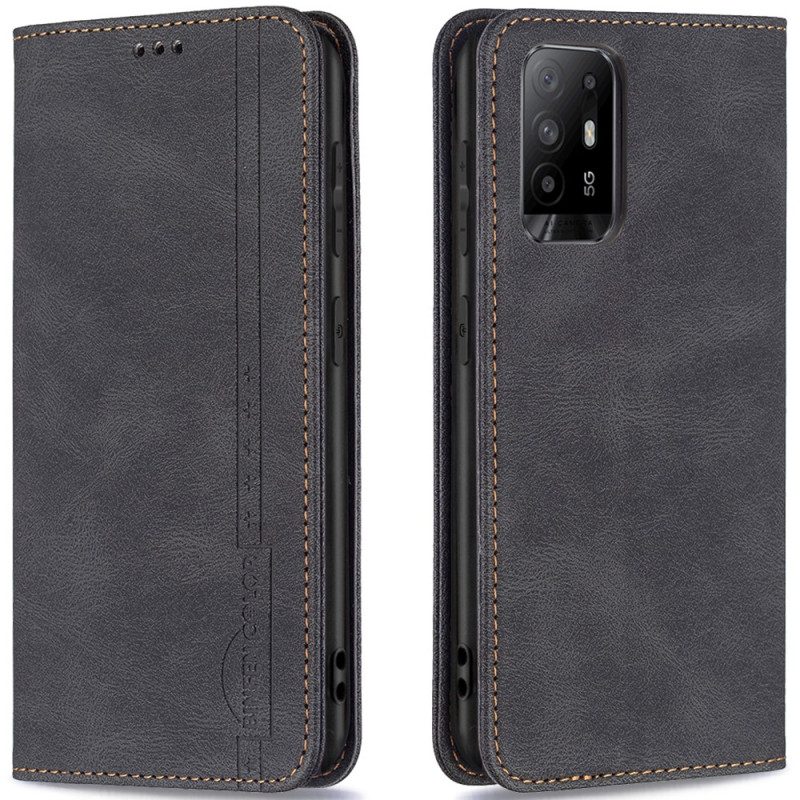 Folio Cover Oppo A94 5G Custodia in pelle Similpelle