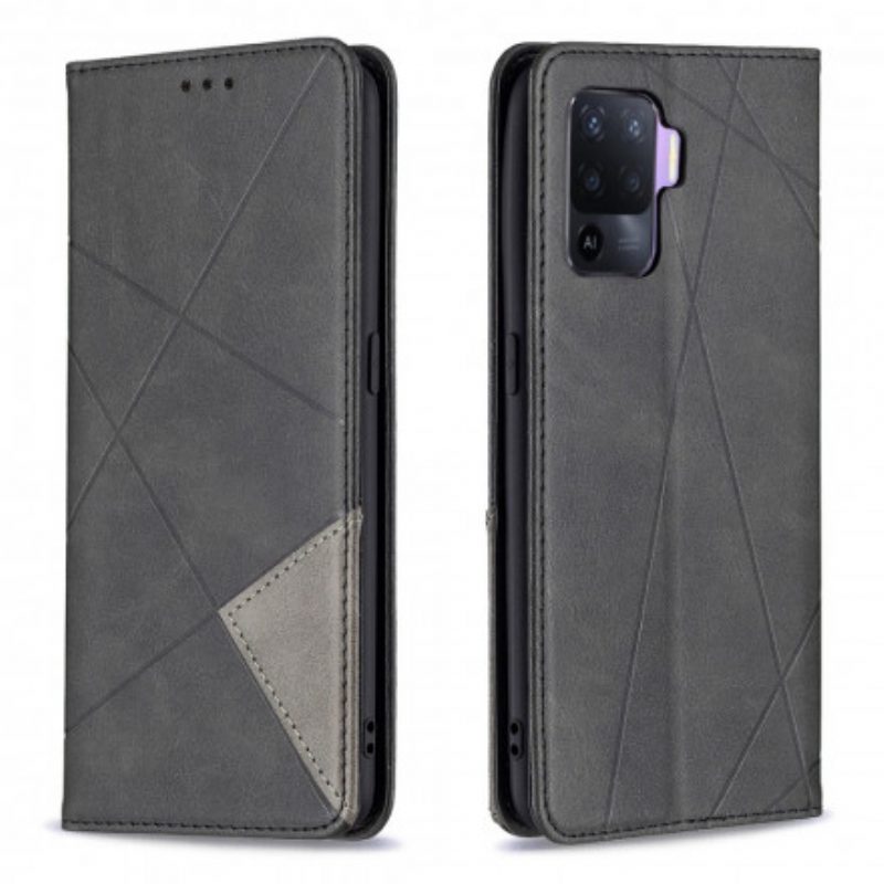 Folio Cover Oppo A94 5G Custodia in pelle Stile D'artista