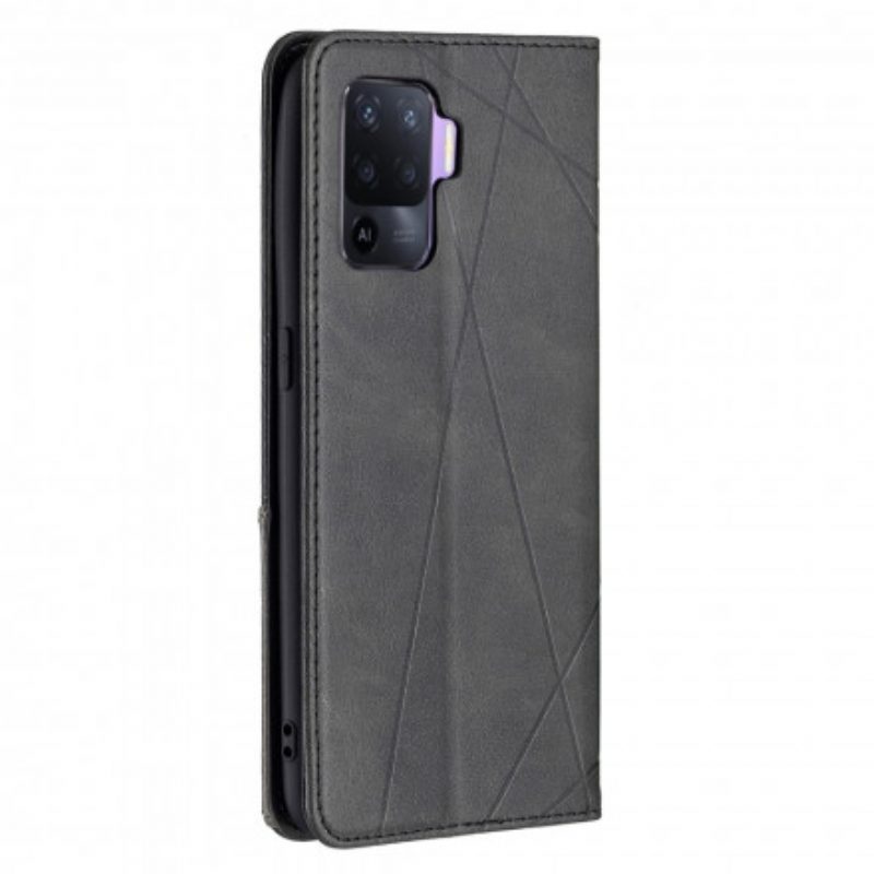 Folio Cover Oppo A94 5G Custodia in pelle Stile D'artista