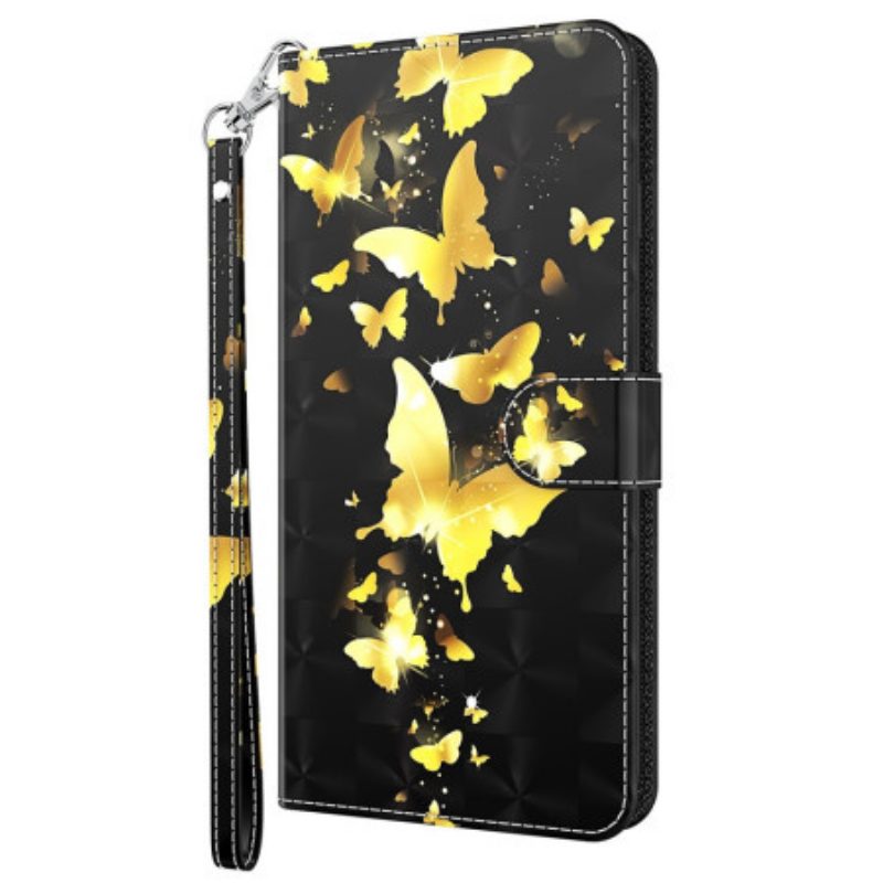 Folio Cover Oppo A94 5G Farfalla Con Cordino